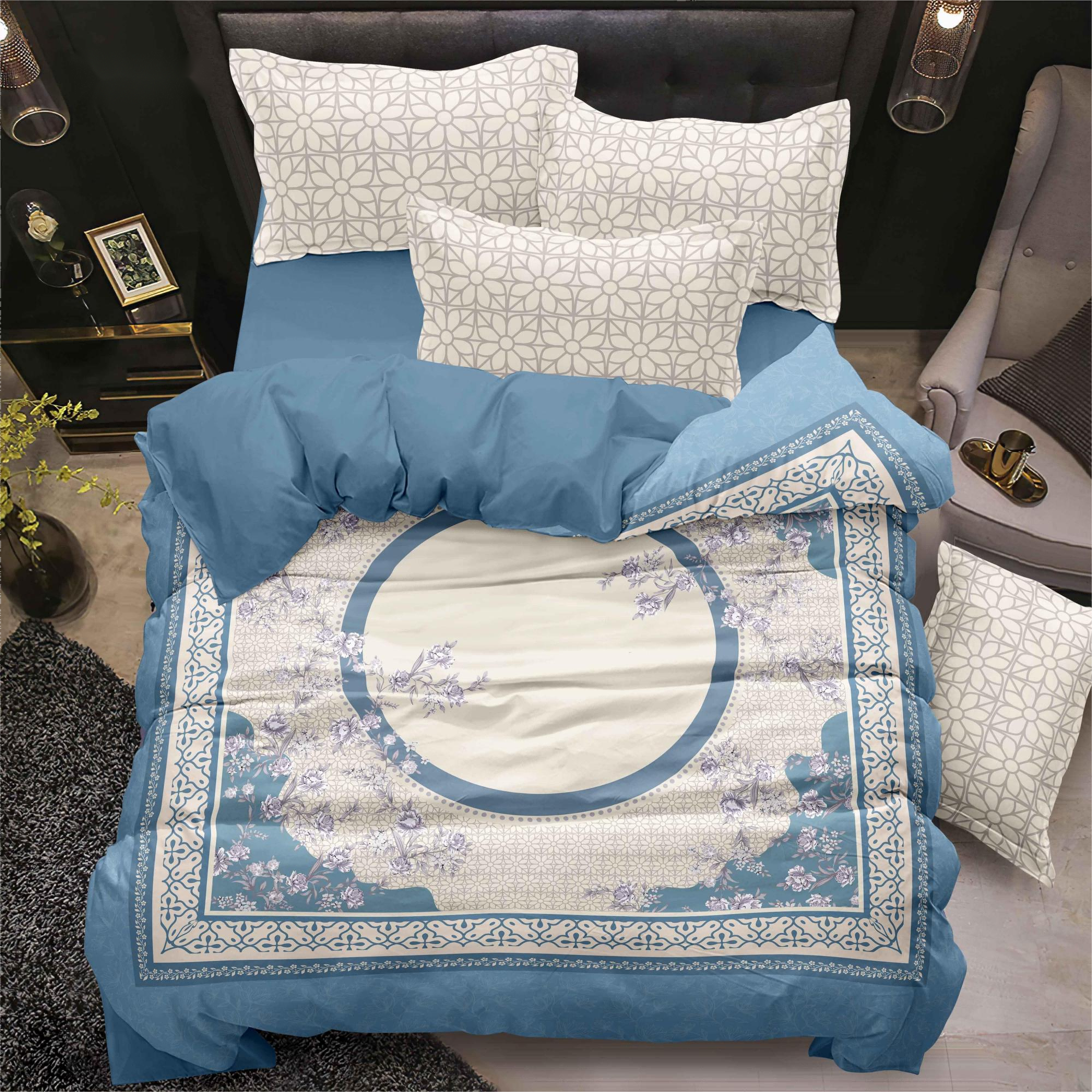 Kvetinové digitálne tlačené posteľné posteľné sety Cozy Design